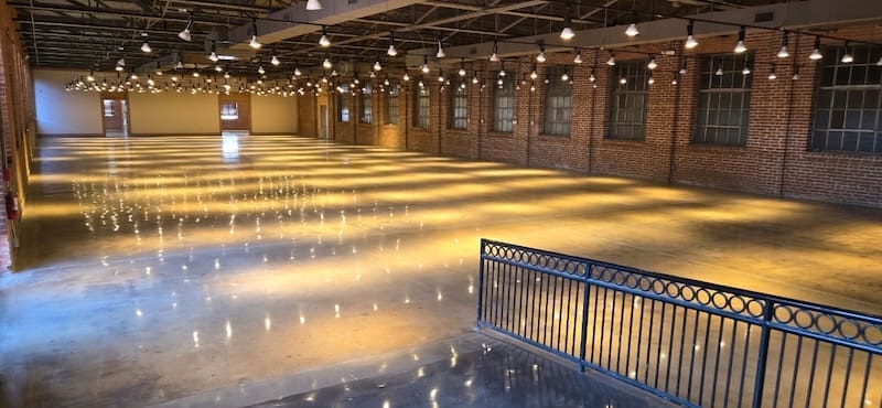 Image of concrete after the surface was polished