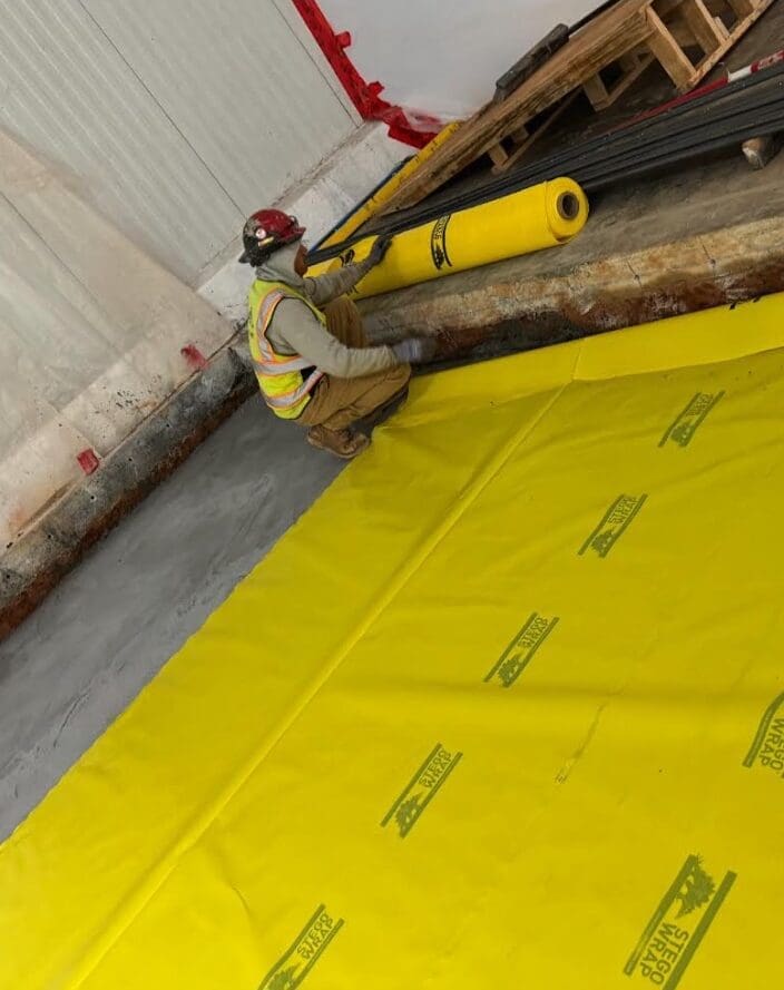vapor barrier under concrete repair in NC